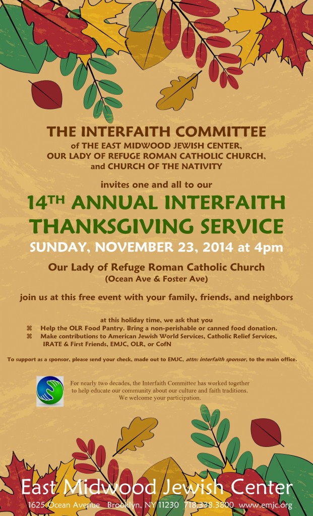 Interfaith Thanksgiving Service 2014