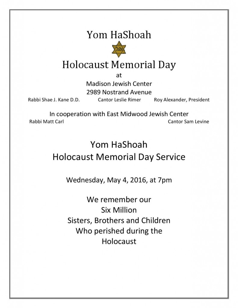 Yom HaShoah flyer 2016 with East Midwood-page-001